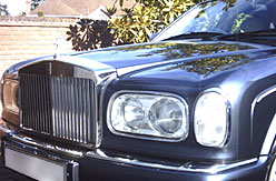Image of clean blue Bentley