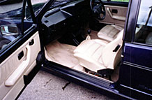 Image of clean, cream car interior